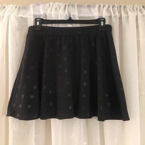 Polka dot black mini skirt